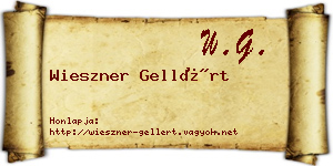 Wieszner Gellért névjegykártya